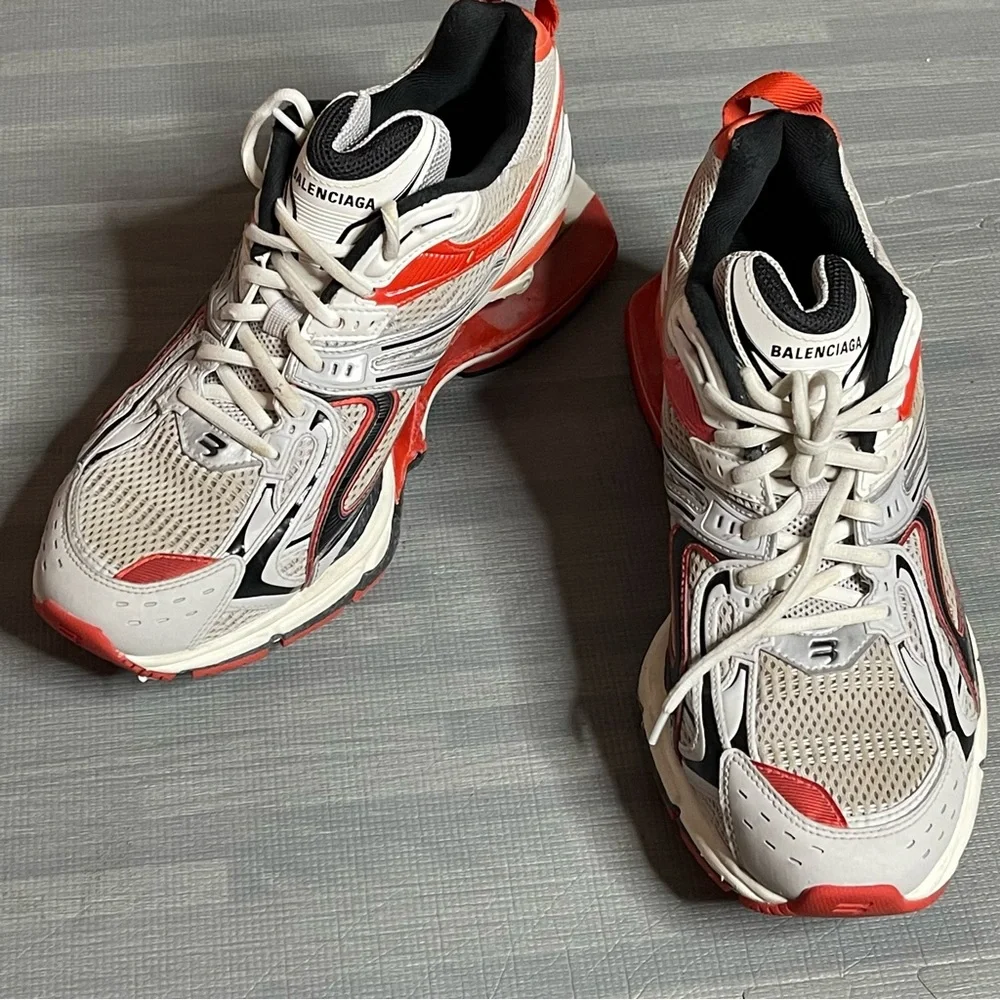 Balenciaga Size 42 Xpander Expander Dad Sneakers Low Cut Shoes orange - Picture 9 of 12